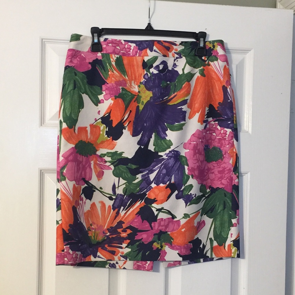 J Crew Floral Pencil Skirt